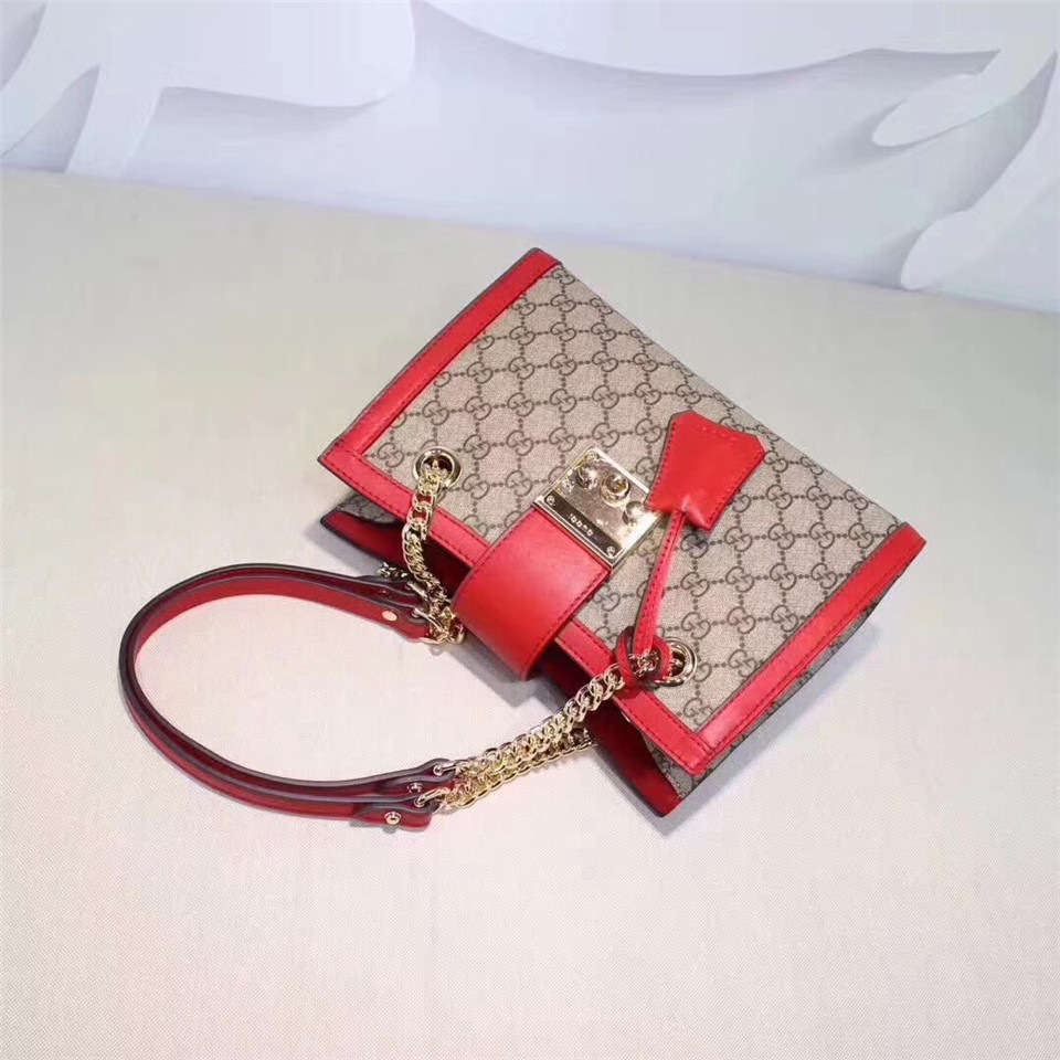 Gvc*1 Padlock small shoulder bag 498156 Red