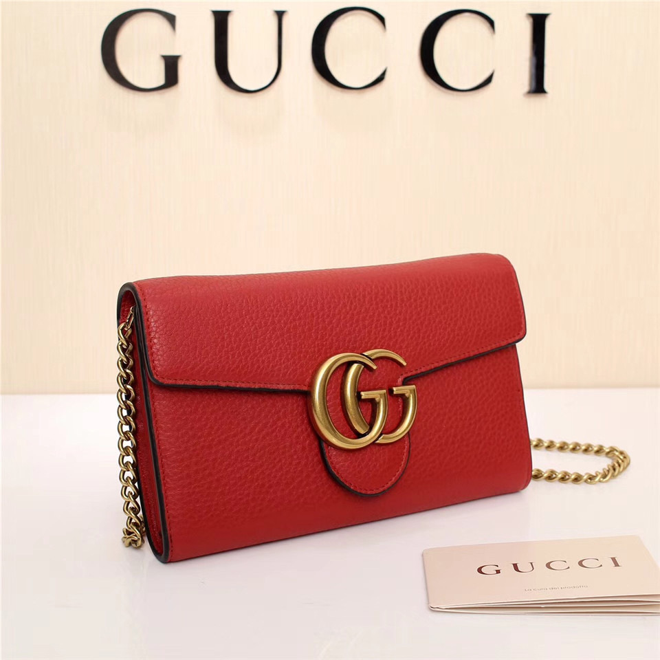 Gvc*1 Marmont leather mini chain bag 401232 Red