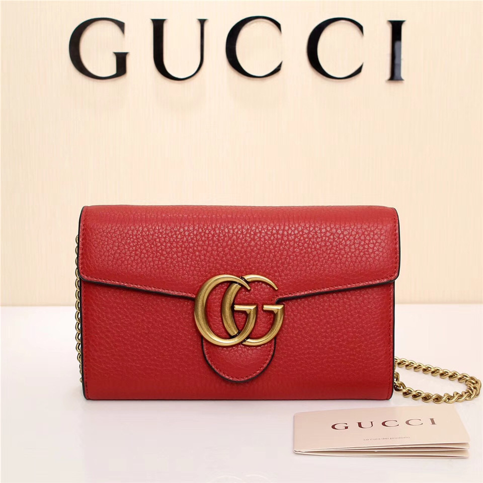 Gvc*1 Marmont leather mini chain bag 401232 Red