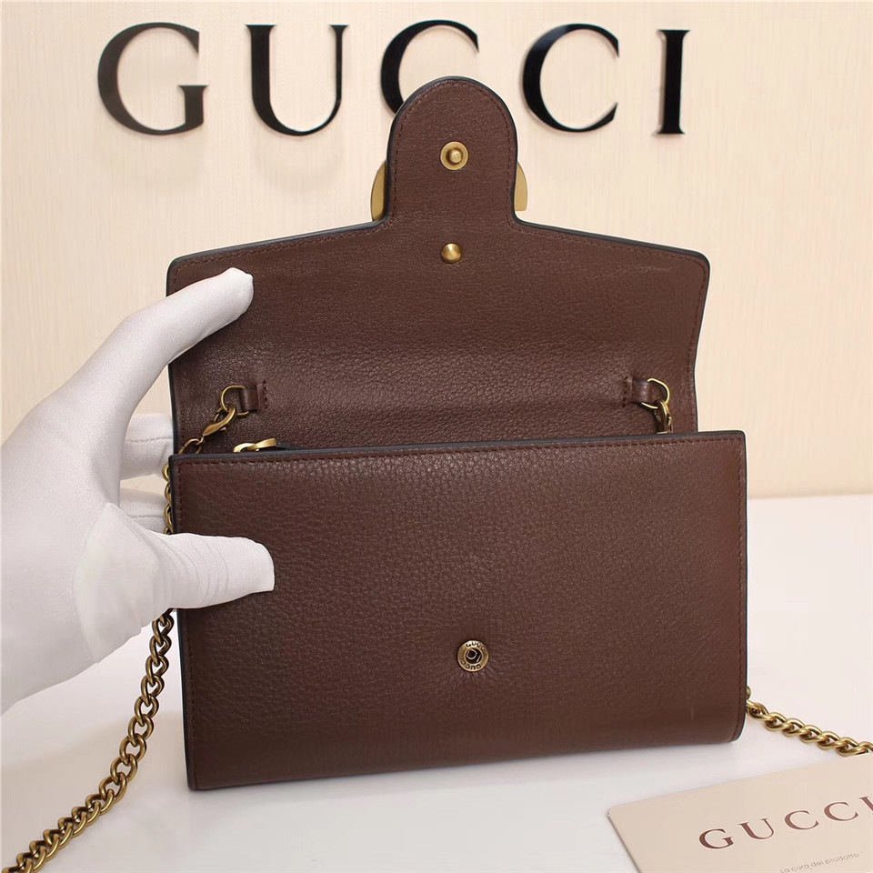 Gvc*1 Marmont leather mini chain bag 401232 Brown