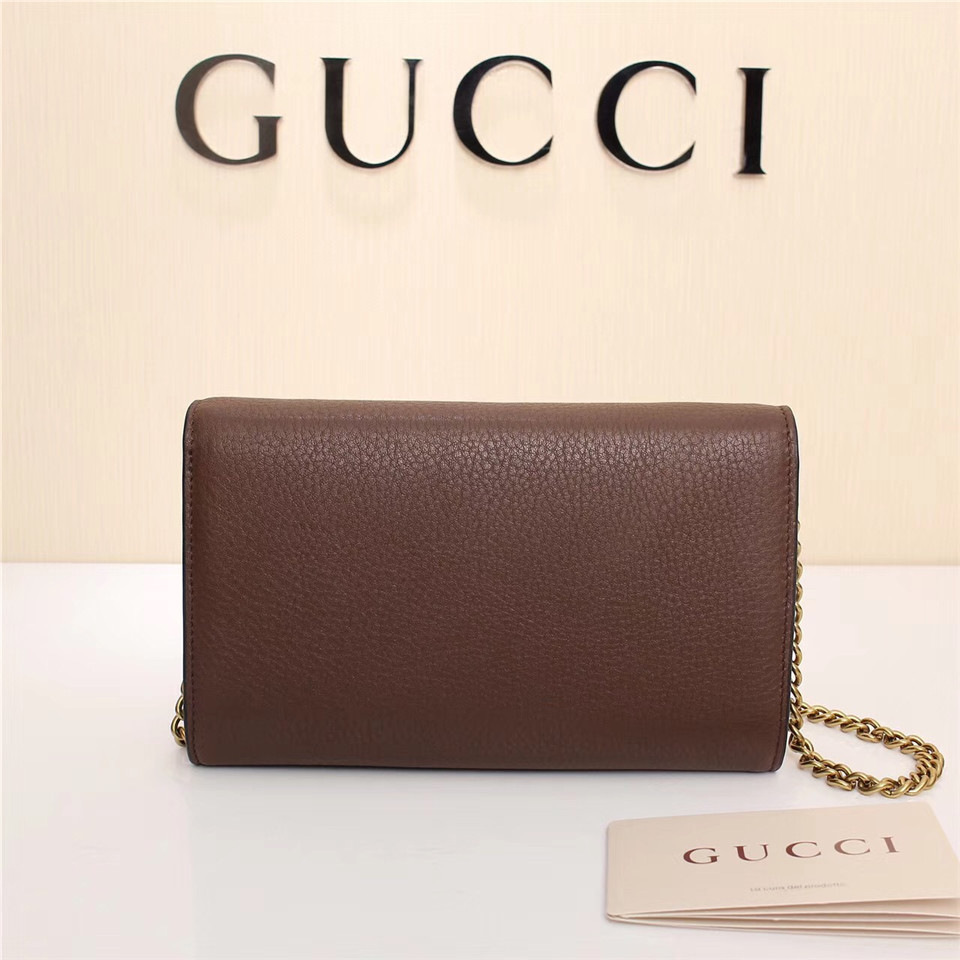 Gvc*1 Marmont leather mini chain bag 401232 Brown