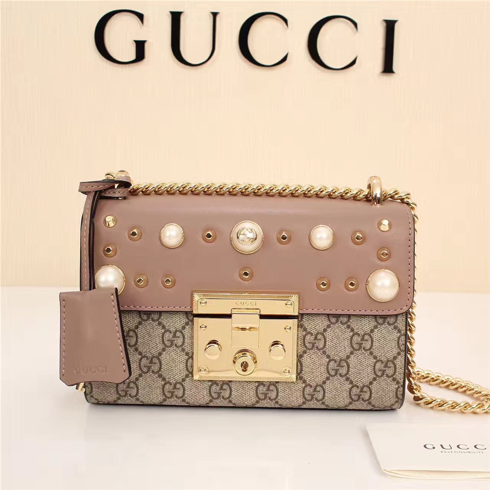 Gvc*1 Padlock Bee Star small shoulder bag 432182 Pink