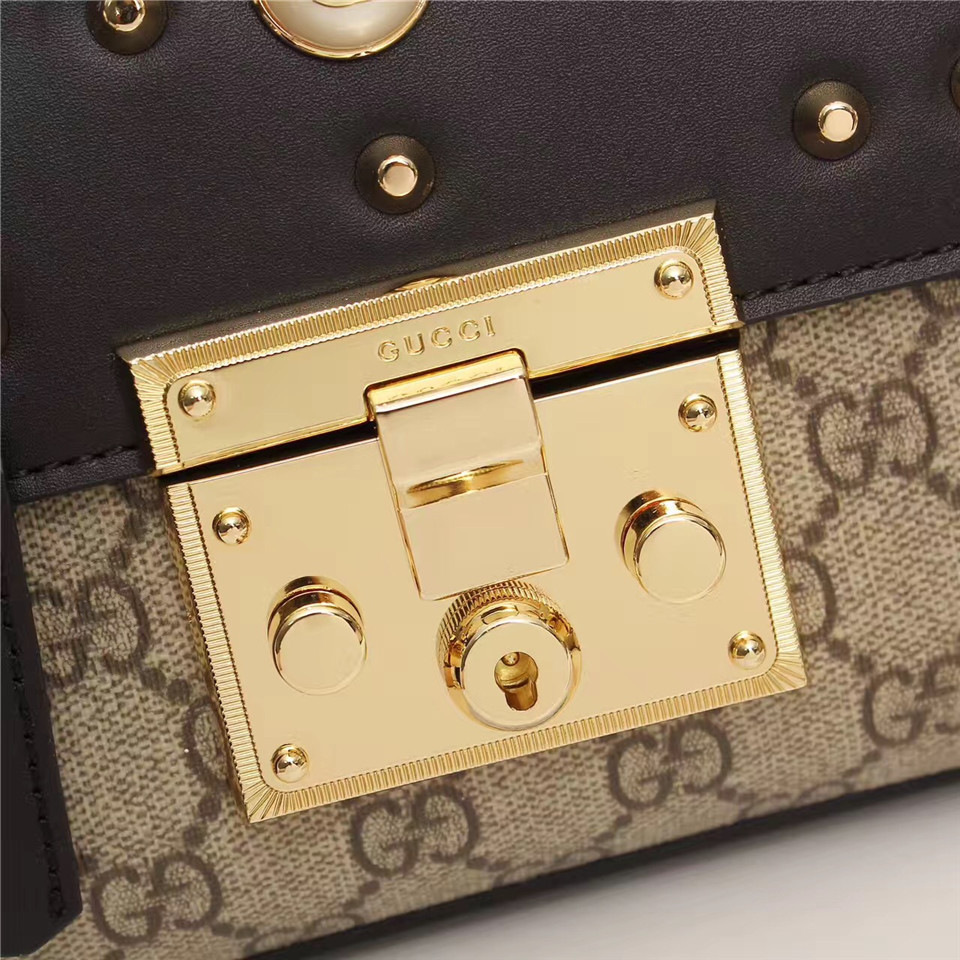 Gvc*1 Padlock Bee Star small shoulder bag 432182 Black