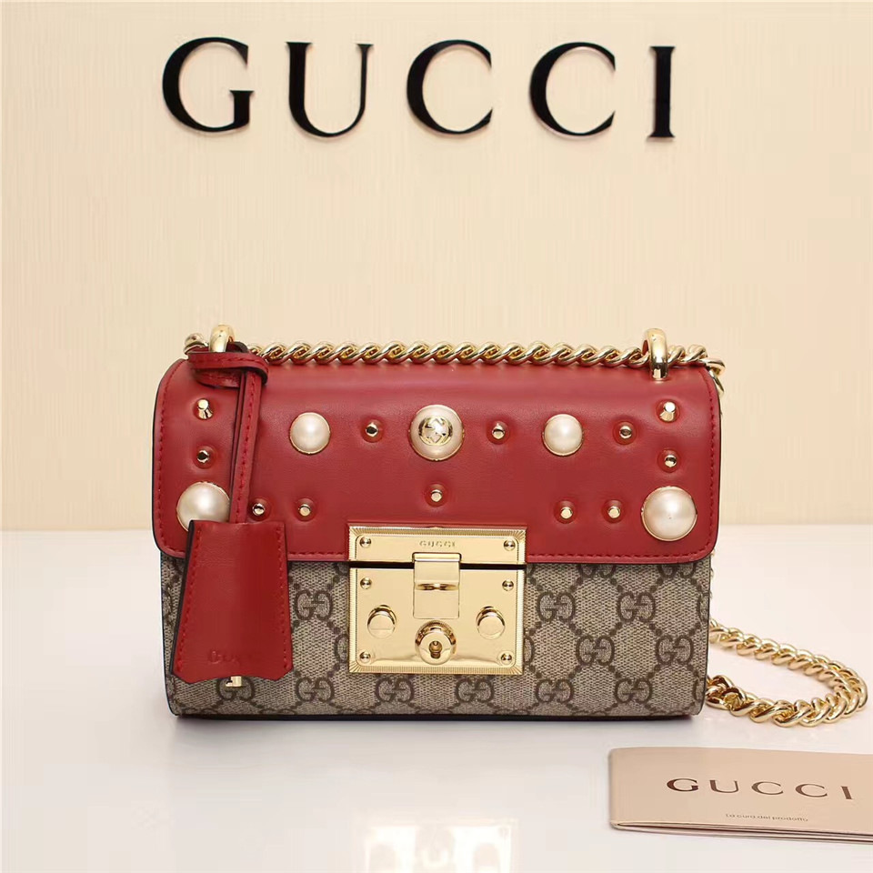 Gvc*1 Padlock Bee Star small shoulder bag 432182 Red