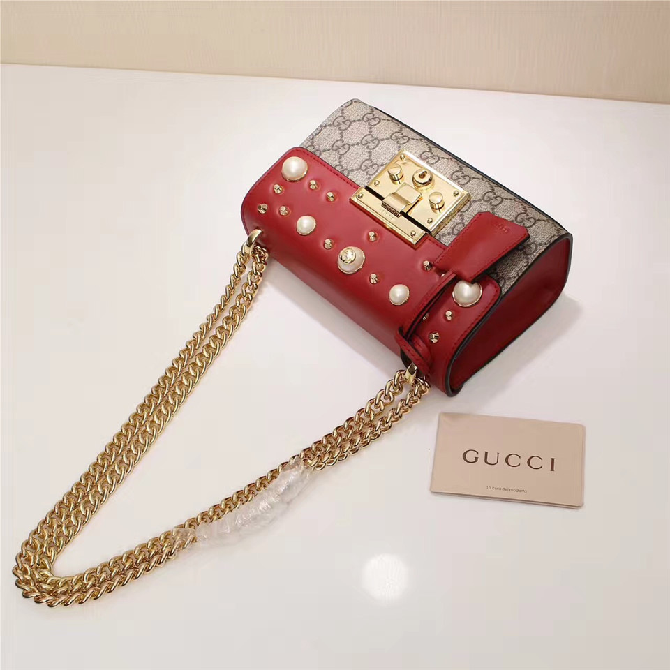 Gvc*1 Padlock Bee Star small shoulder bag 432182 Red