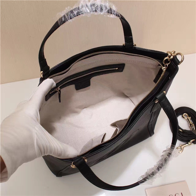 Gvc*1 369176 Soho Tote Bag Women leather Shoulder Bag Black