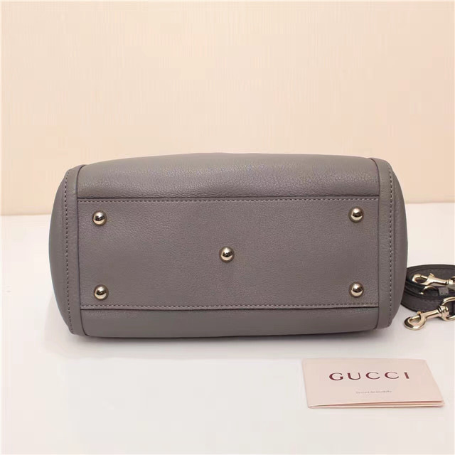 Gvc*1 369176 Soho Tote Bag Women leather Shoulder Bag Gray
