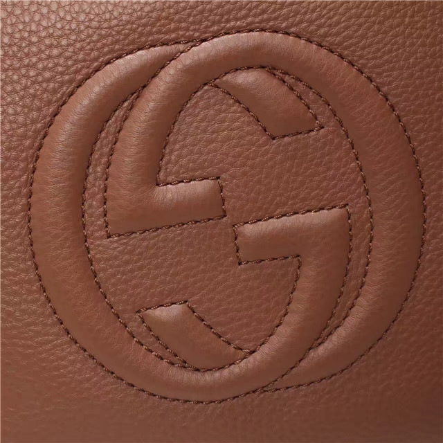 Gvc*1 369176 Soho Tote Bag Women leather Shoulder Bag Brown
