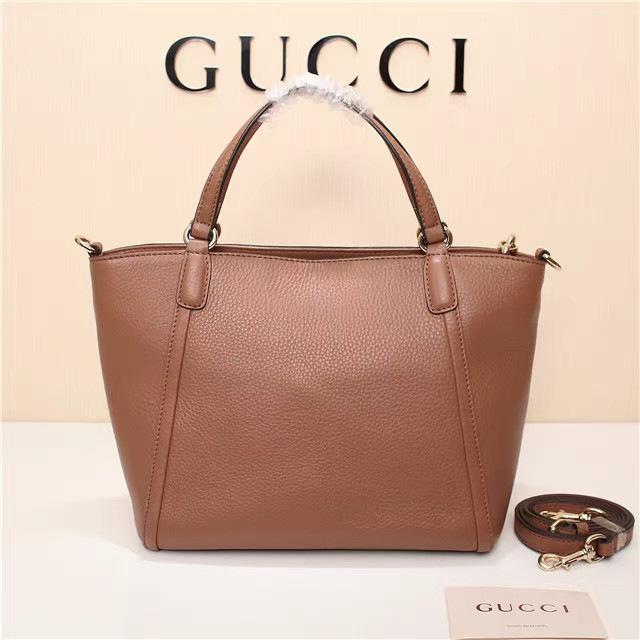 Gvc*1 369176 Soho Tote Bag Women leather Shoulder Bag Brown