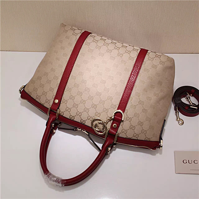 Gvc*1 341503 Nylon Large Convertible Tote Bag Red