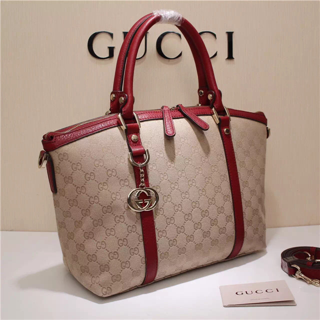 Gvc*1 341503 Nylon Large Convertible Tote Bag Red