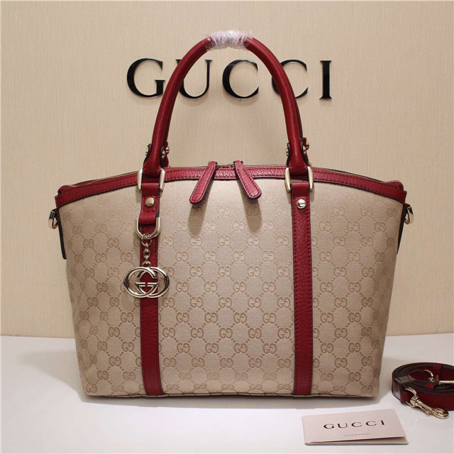 Gvc*1 341503 Nylon Large Convertible Tote Bag Red