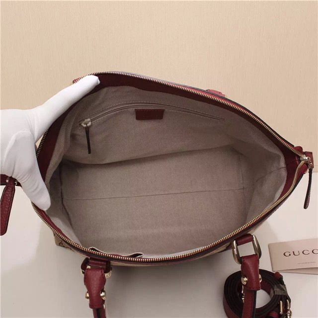 Gvc*1 341503 Nylon Large Convertible Tote Bag Wine Red