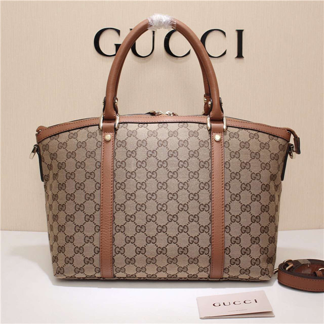 Gvc*1 341503 Nylon Large Convertible Tote Bag Brown