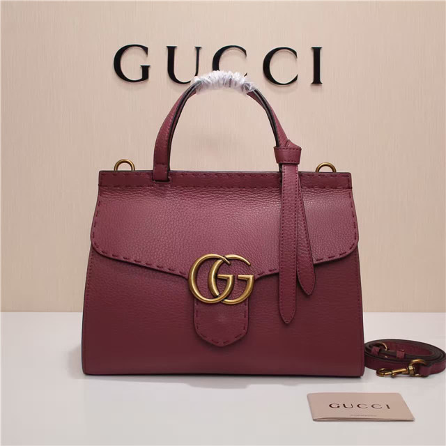 Gvc*1 Marmont small top handle bag 421890 Wine Red