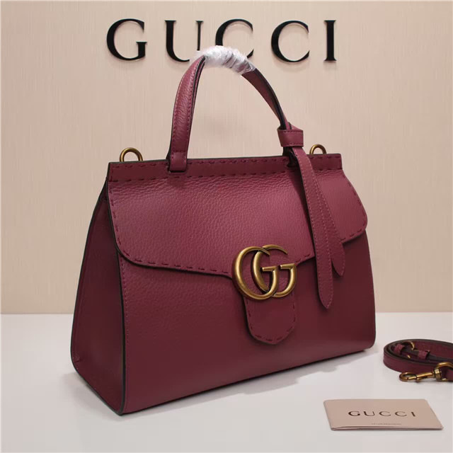 Gvc*1 Marmont small top handle bag 421890 Wine Red