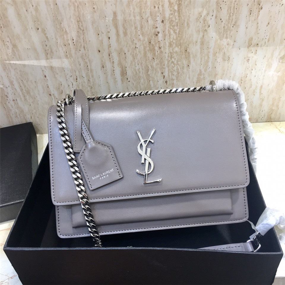 Y51 Monogram Sunset Leather Crossbody Bag 442906 Gray