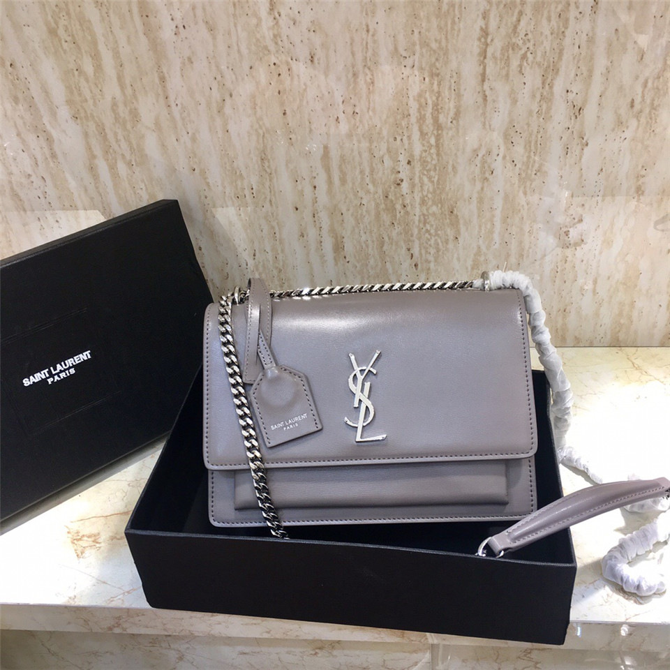 Y51 Monogram Sunset Leather Crossbody Bag 442906 Gray