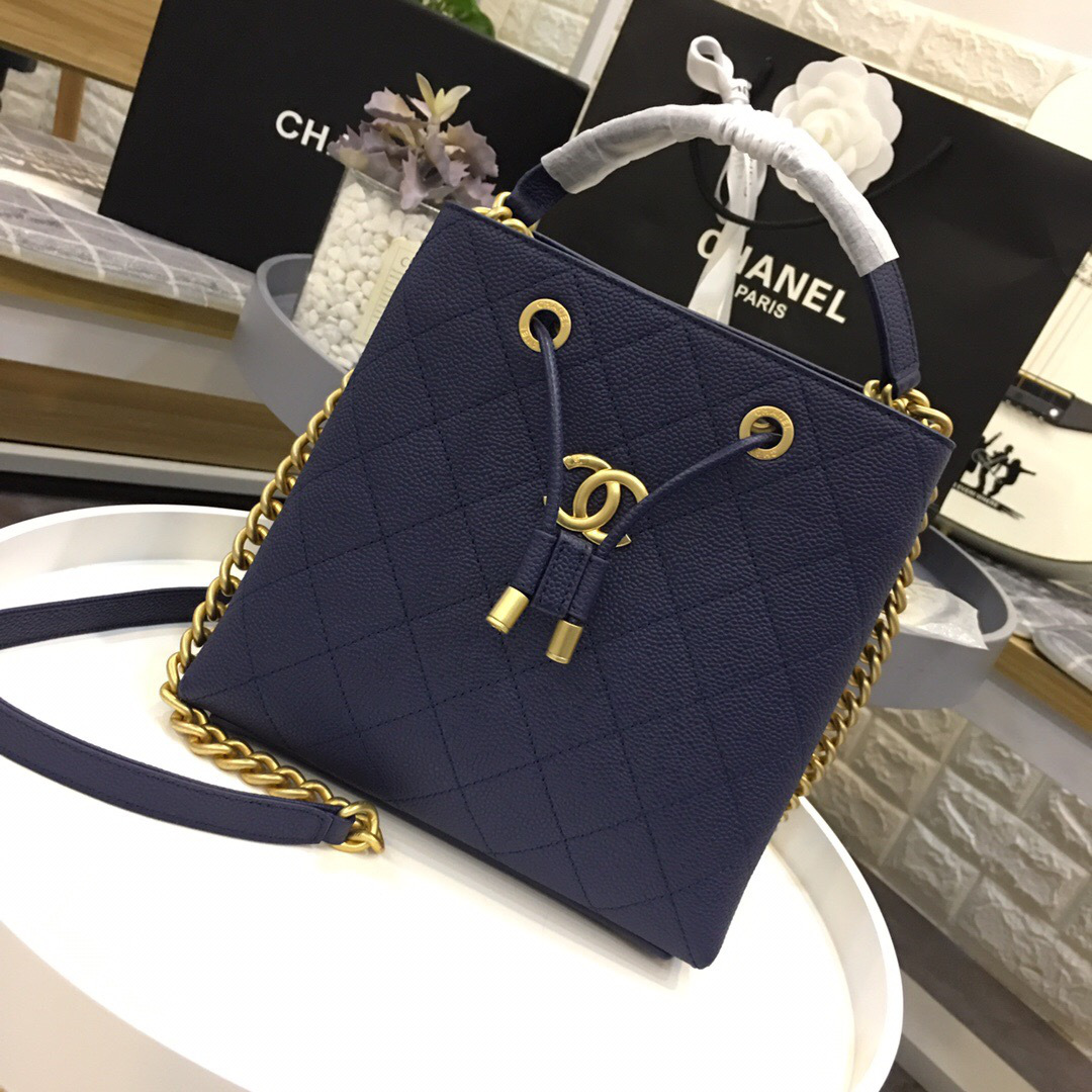 Ch**el Womens Shoulder Bags Blue AS0310
