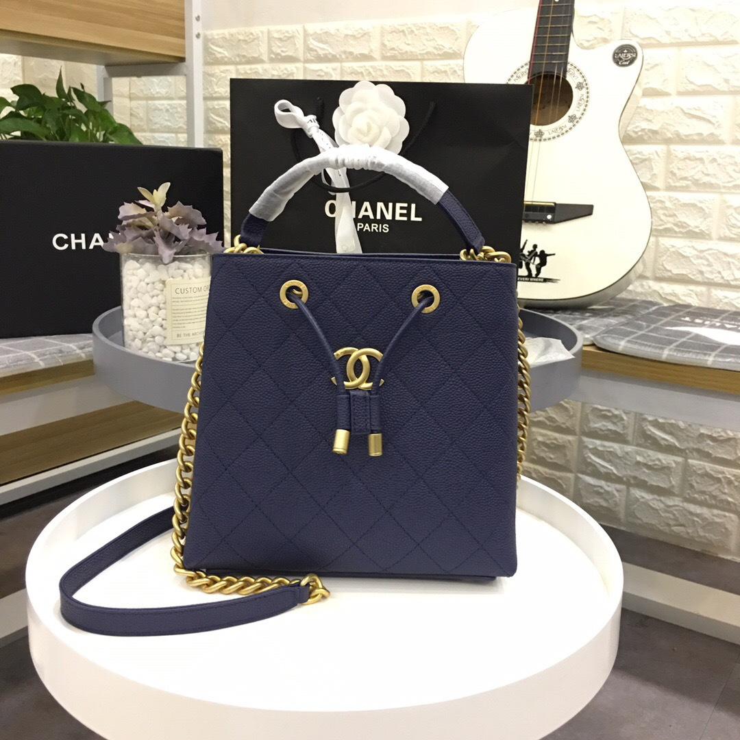 Ch**el Womens Shoulder Bags Blue AS0310