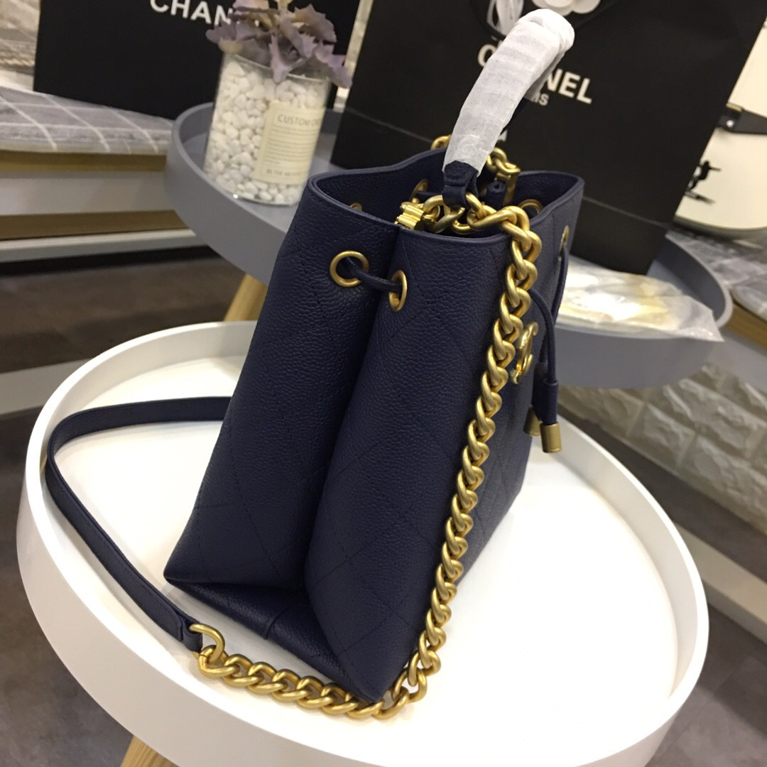 Ch**el Womens Shoulder Bags Blue AS0310