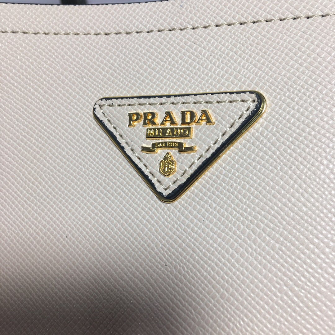 Pra*a Double Saffiano Bucket Bag 1BA212 Light Pink