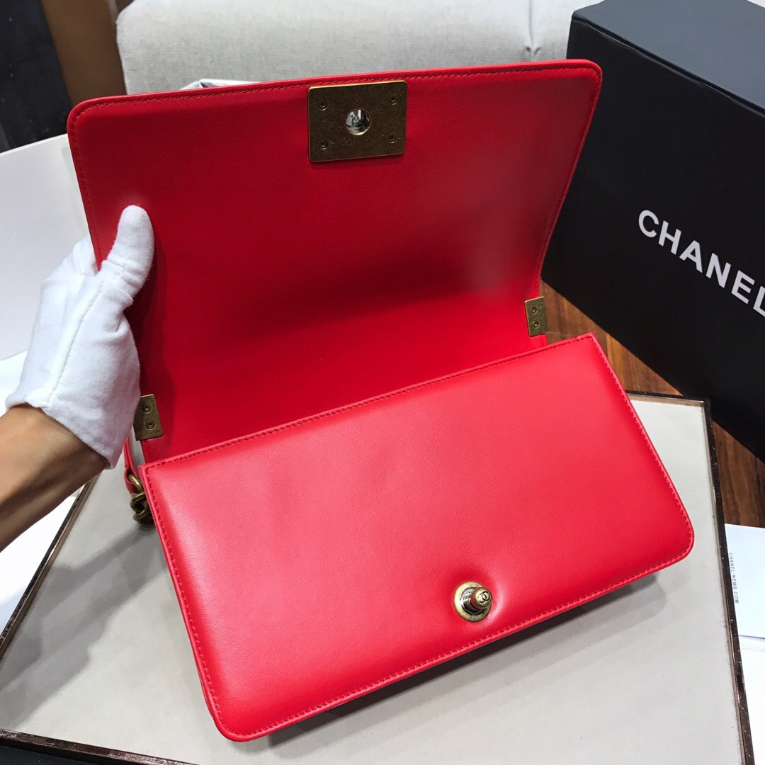 Ch**el Leboy lambskin Bag in Red 67086