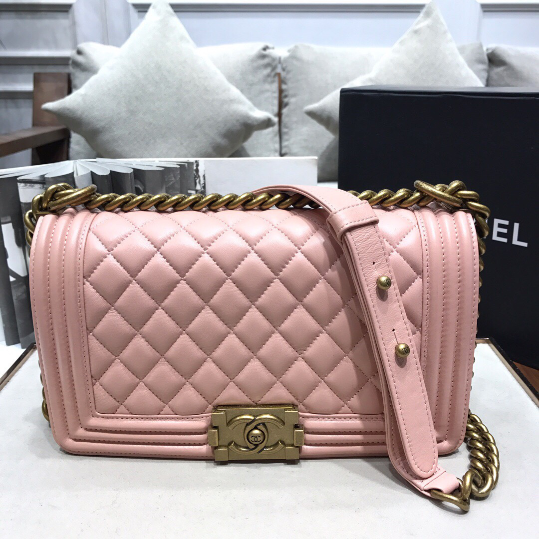 Ch**el Leboy lambskin Bag in Pink 67086
