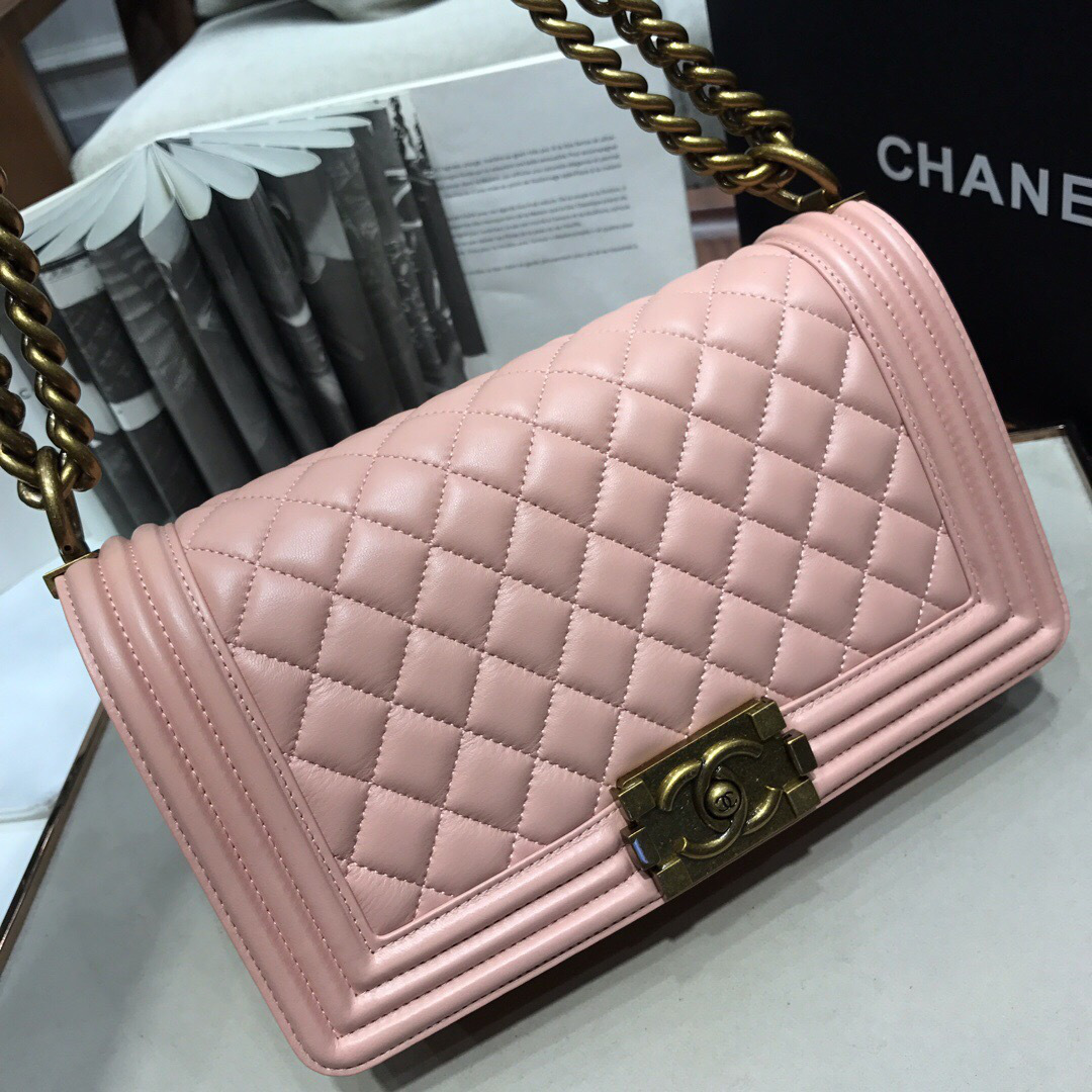Ch**el Leboy lambskin Bag in Pink 67086
