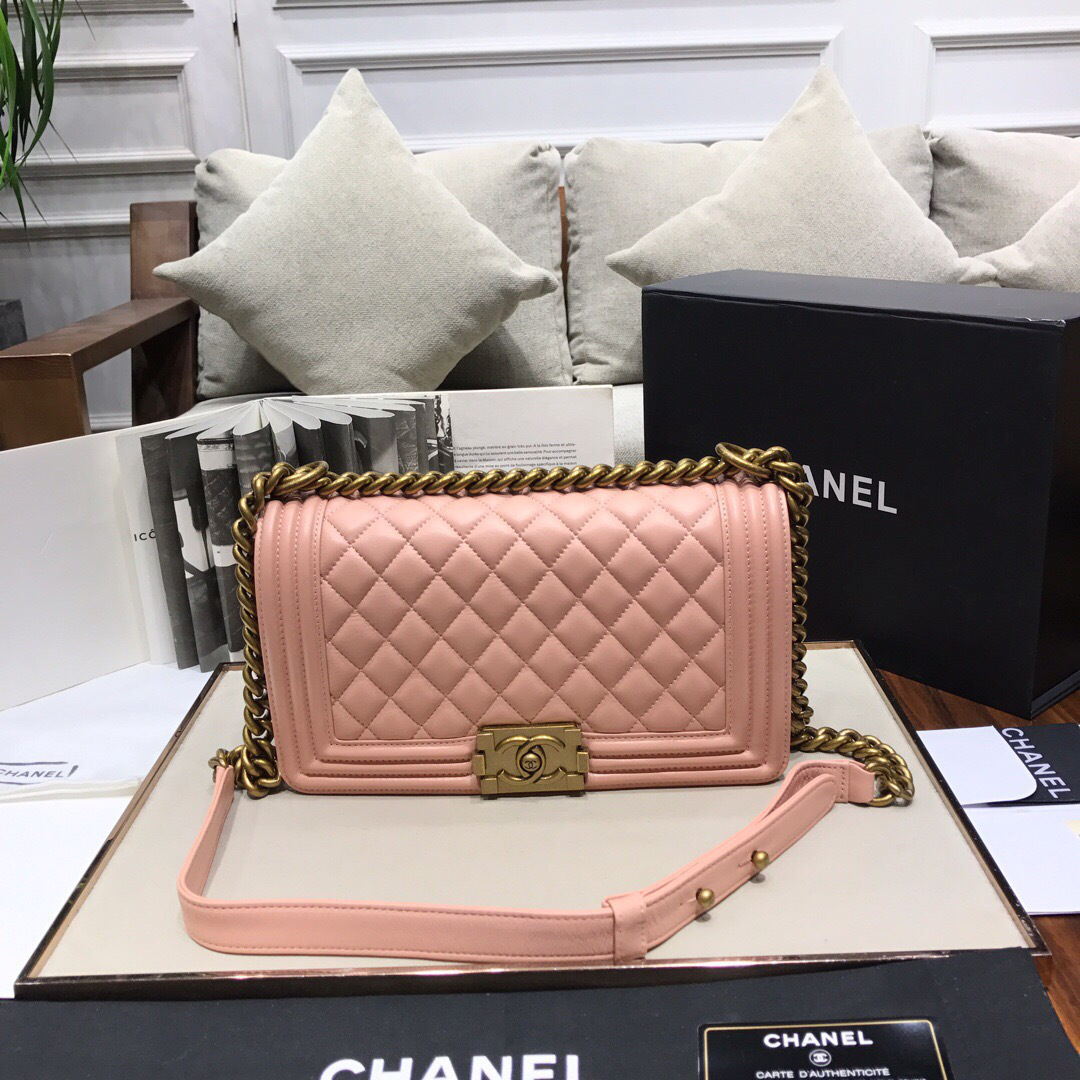 Ch**el Leboy lambskin Bag in Pink 67086