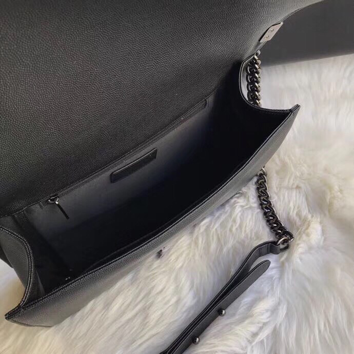 Ch**el leboy calfskin bag in black 30cm