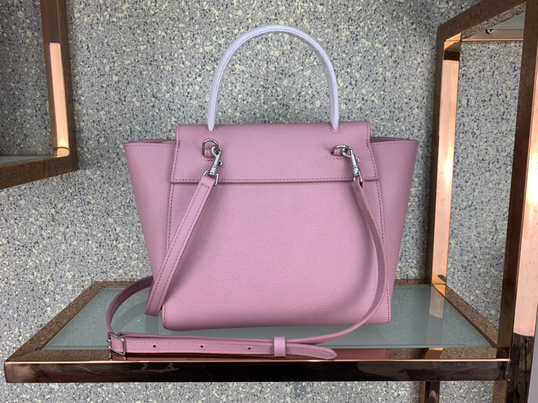 Ce1i*e Micro Belt Bag In Grained Calfskin with Pink 20cm 175519