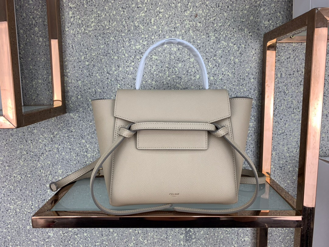 Ce1i*e Micro Belt Bag In Grained Calfskin with Khaki 20cm 175519