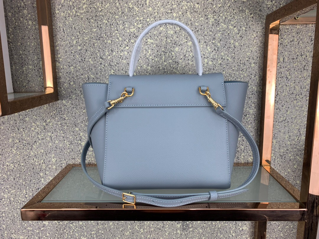 Ce1i*e Micro Belt Bag In Grained Calfskin with Light Blue 20cm 175519