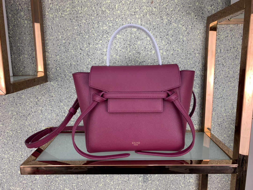 Ce1i*e Micro Belt Bag In Grained Calfskin 20cm 175519