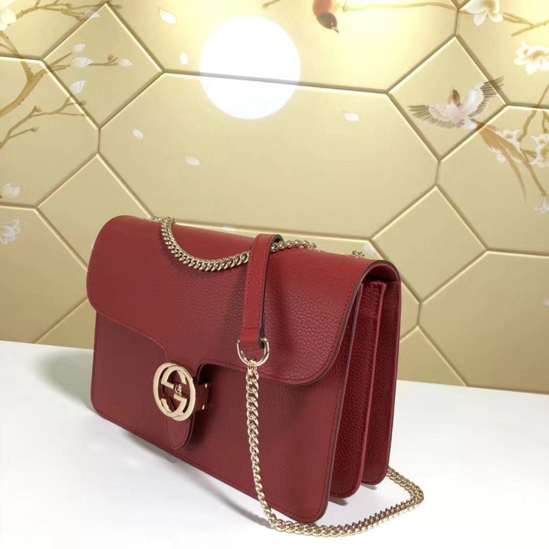 Gvc*1 Marmont Shoulder Red Leather Cross Body Bag 510303