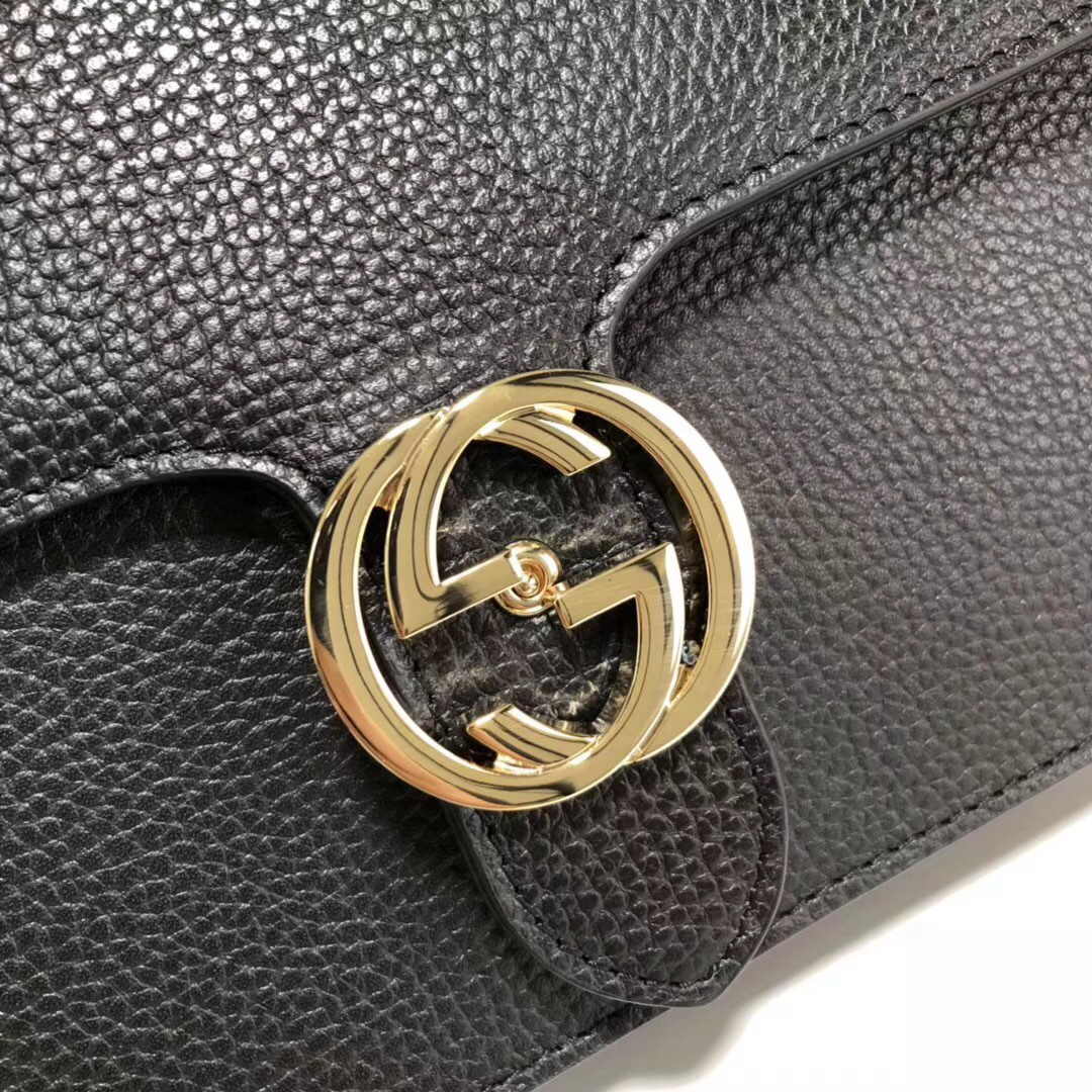 Gvc*1 Marmont Shoulder Black Leather Cross Body Bag 510303