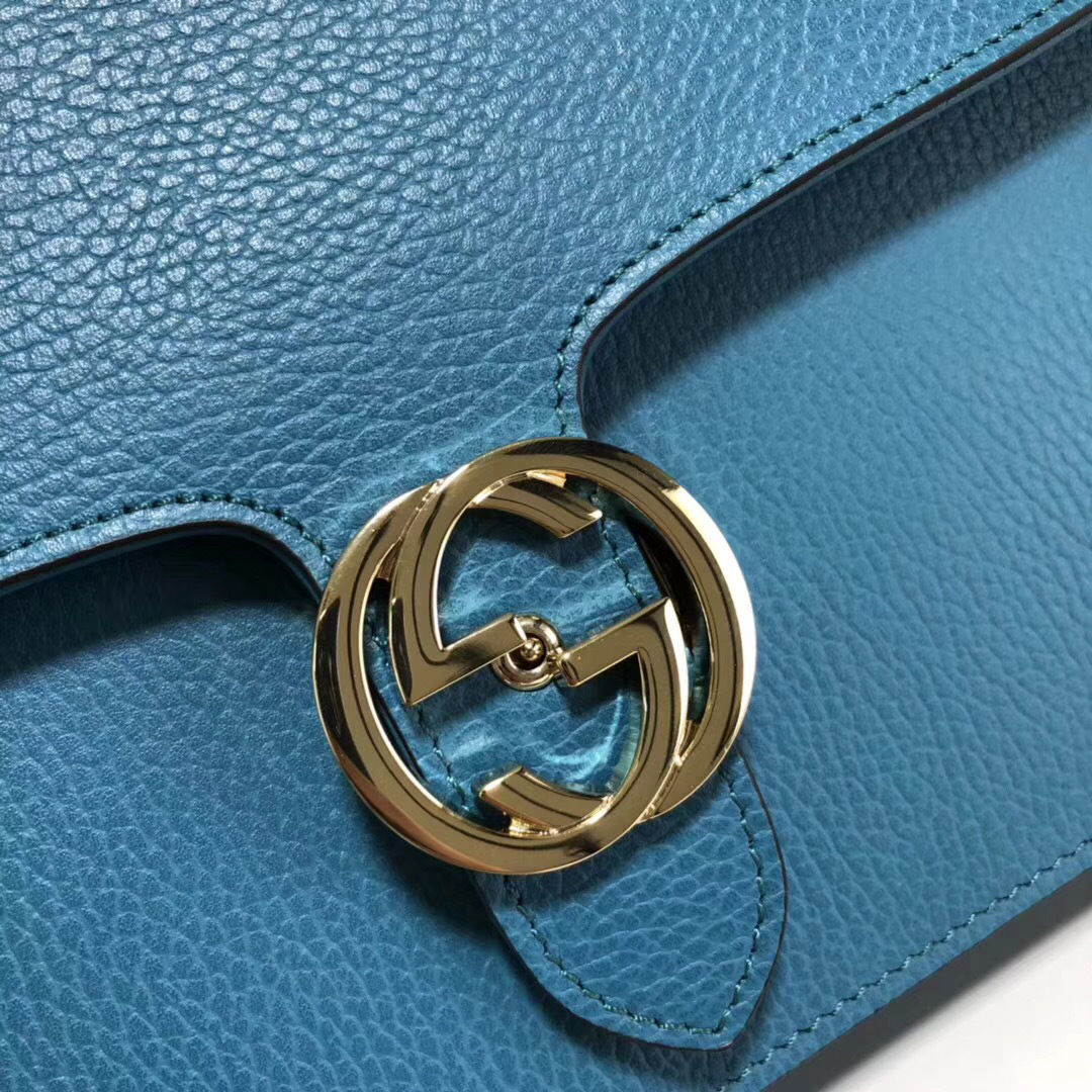 Gvc*1 Marmont Shoulder Blue Leather Cross Body Bag 510303