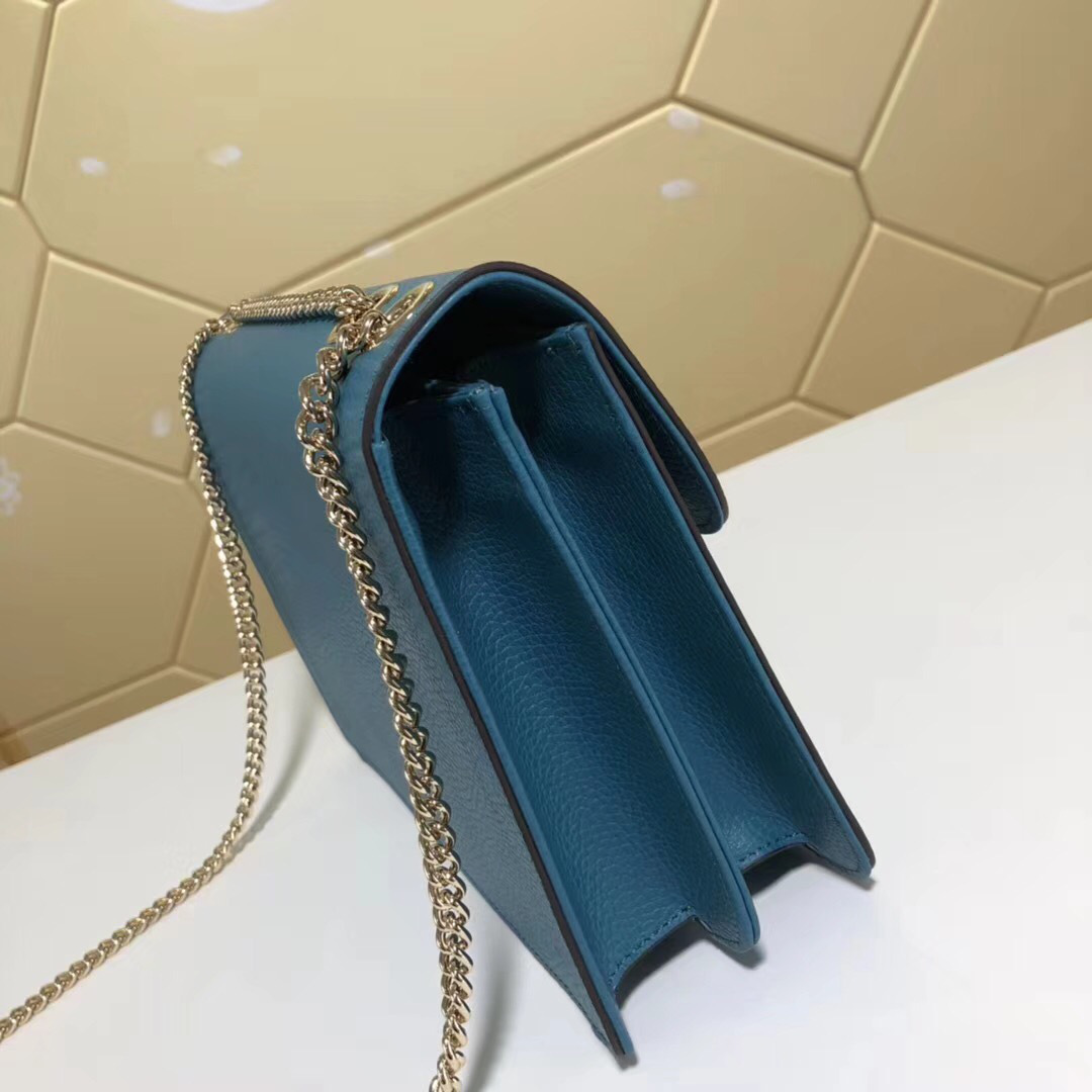 Gvc*1 Marmont Shoulder Blue Leather Cross Body Bag 510303