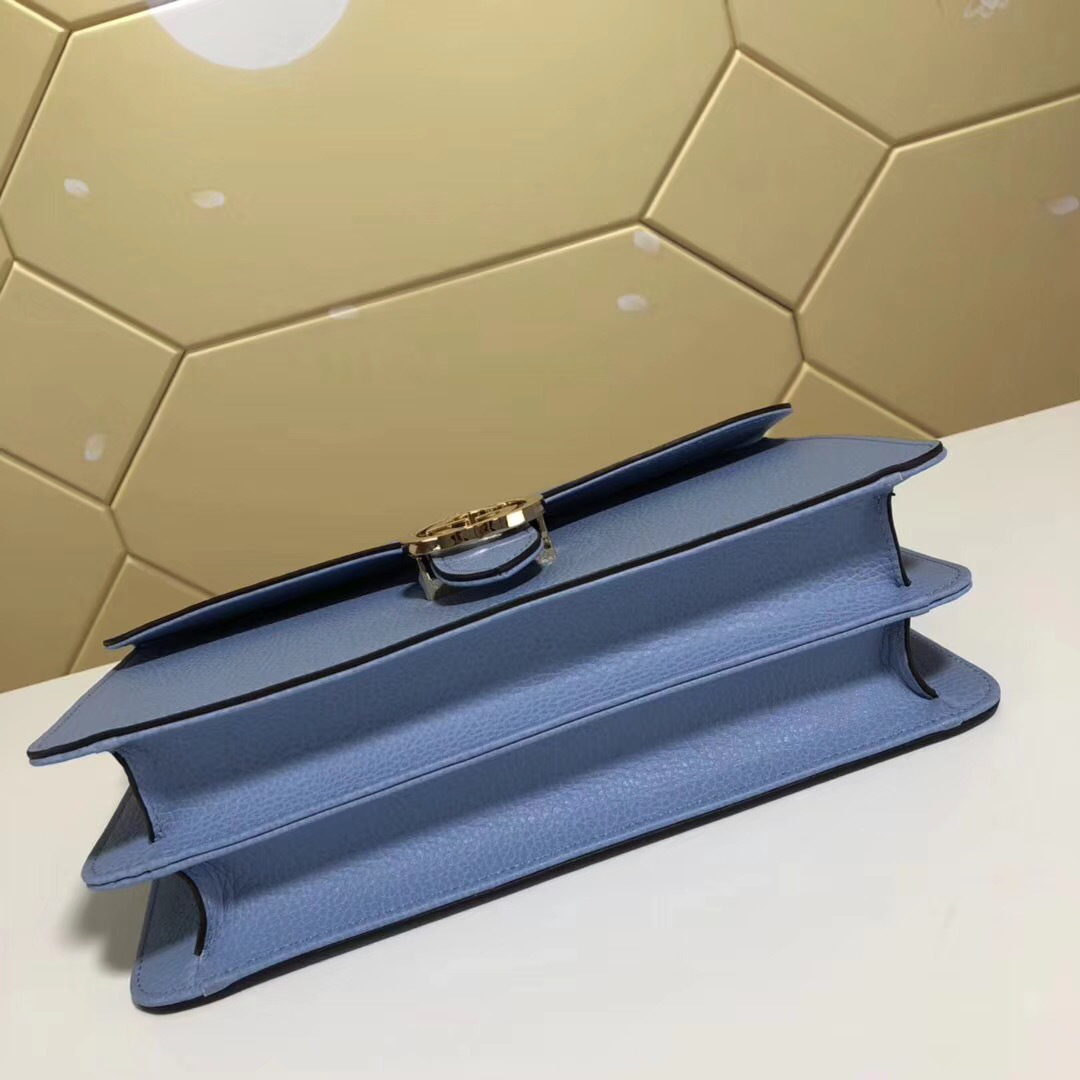 Gvc*1 Marmont Shoulder Light Blue Leather Cross Body Bag 510303