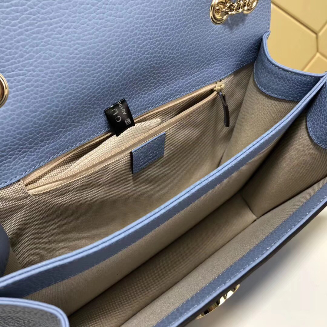 Gvc*1 Marmont Shoulder Light Blue Leather Cross Body Bag 510303