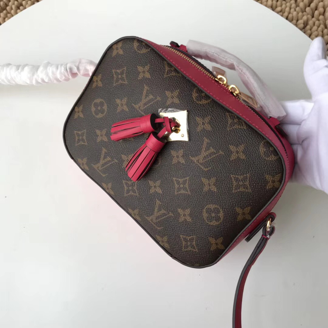 L0vis Vvtt0n Monogram Saintonge Rose Red Handbag M43559 Bagsaa