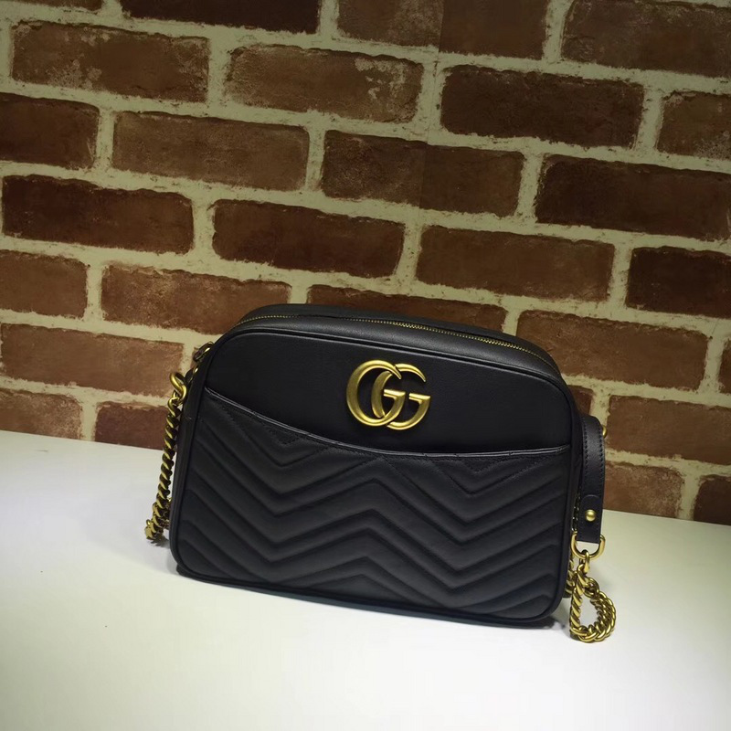 Gvc*1 Marmont medium shoulder bag black 443499 Bagsaa