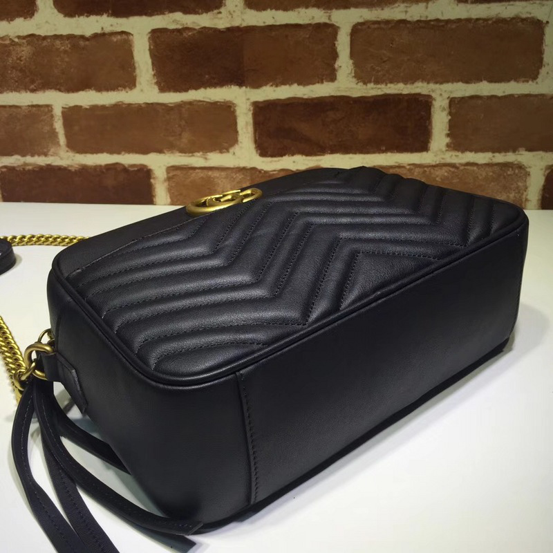 Gvc*1 Marmont medium shoulder bag black 443499 Bagsaa