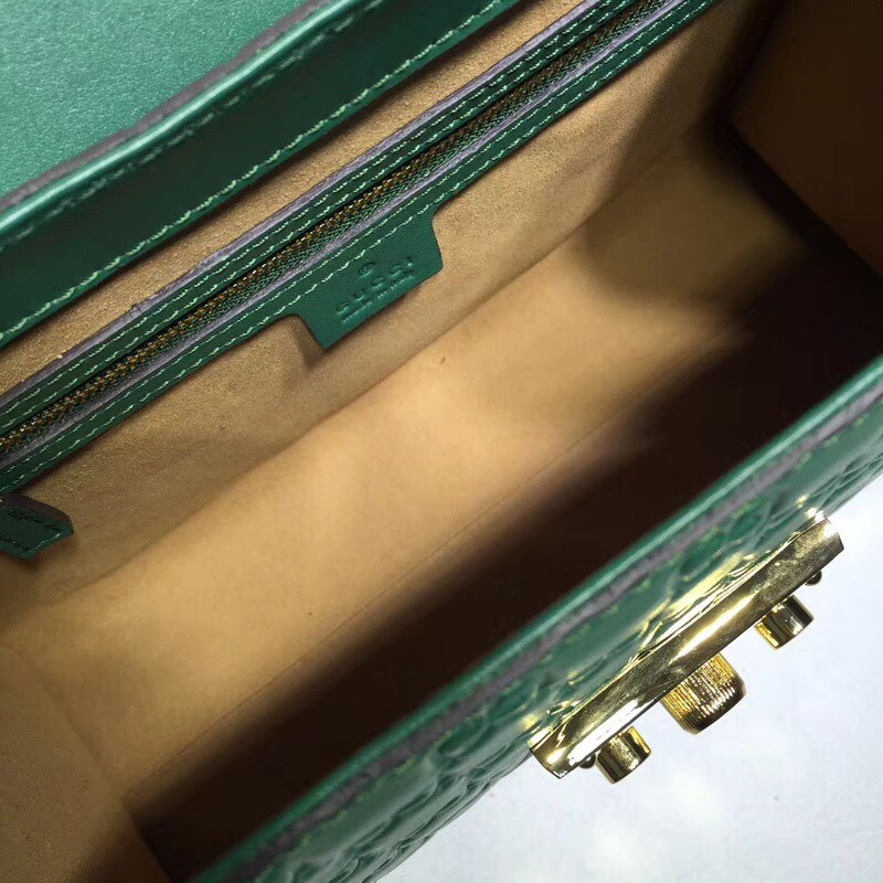 Gvc*1 Padlock Signature top handle bag green 453188