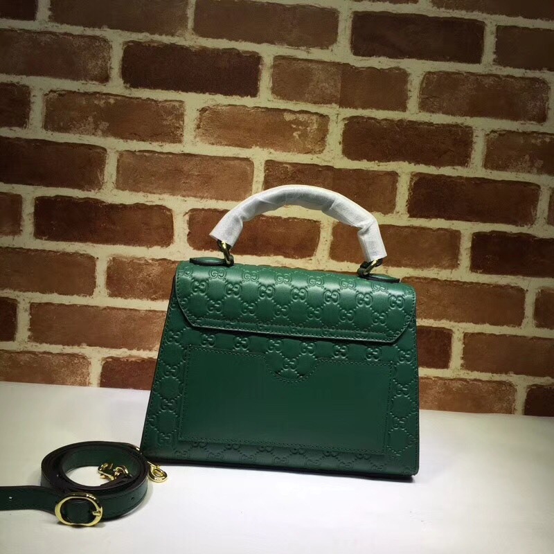 Gvc*1 Padlock Signature top handle bag green 453188