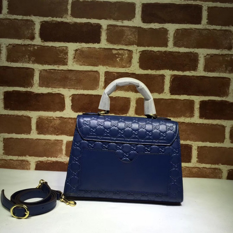 Gvc*1 Padlock Signature Top Handle Bag blue 453188