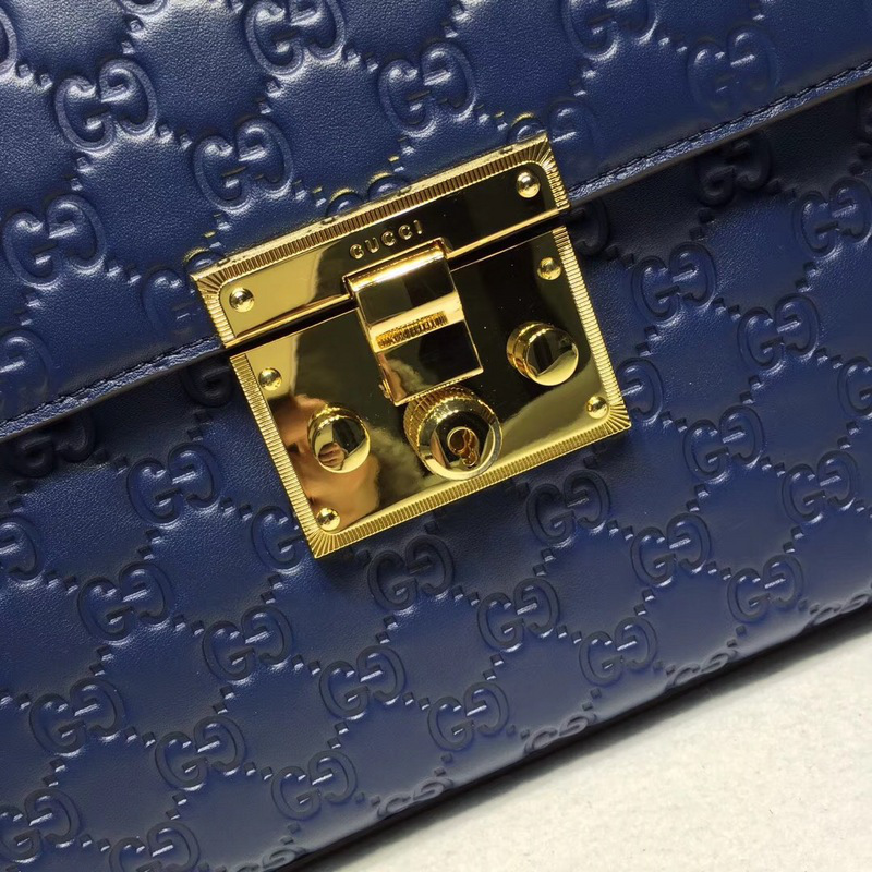 Gvc*1 Padlock Signature Top Handle Bag blue 453188