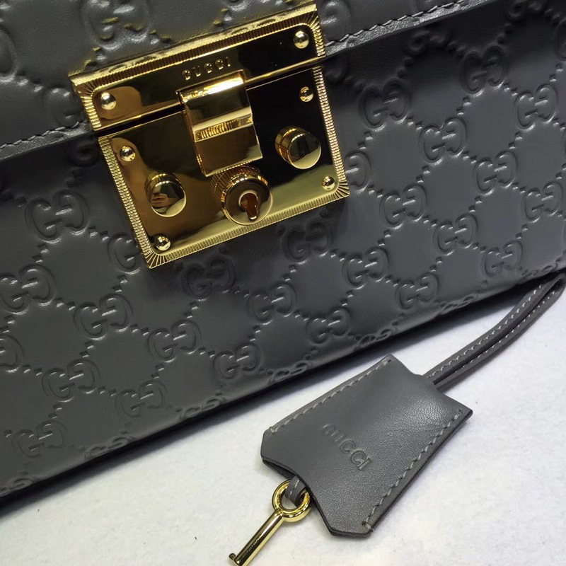 Gvc*1 Padlock Signature Top Handle Bag gray 453188