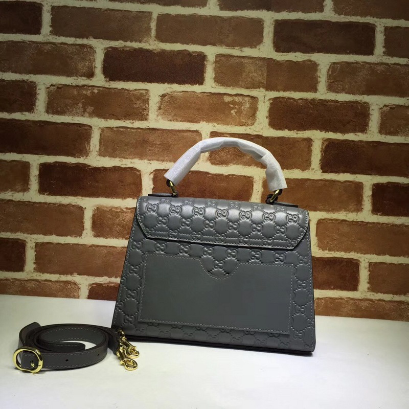 Gvc*1 Padlock Signature Top Handle Bag gray 453188